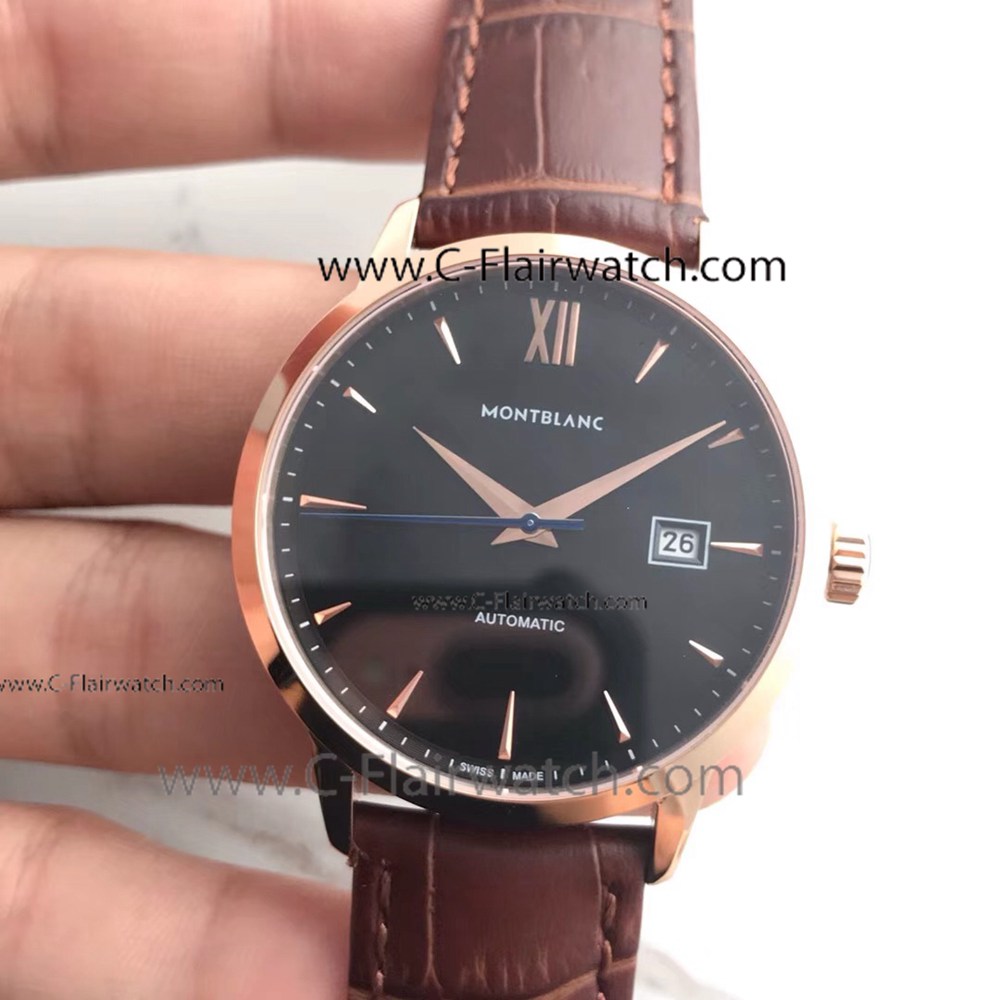 New MontBlanc Meisterstuck Heritage Copy Watch Rose Gold